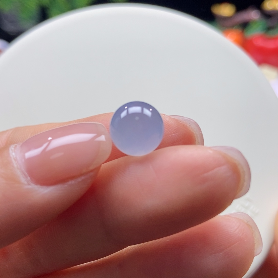 翡翠颈饰未镶嵌薰衣草紫珠10.1mm