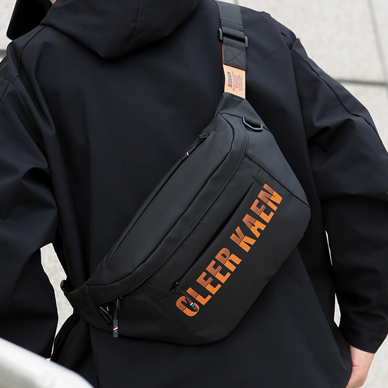 CLEER KAEN品牌男包斜挎包大容量多隔层休闲骑行包时尚胸前背包男