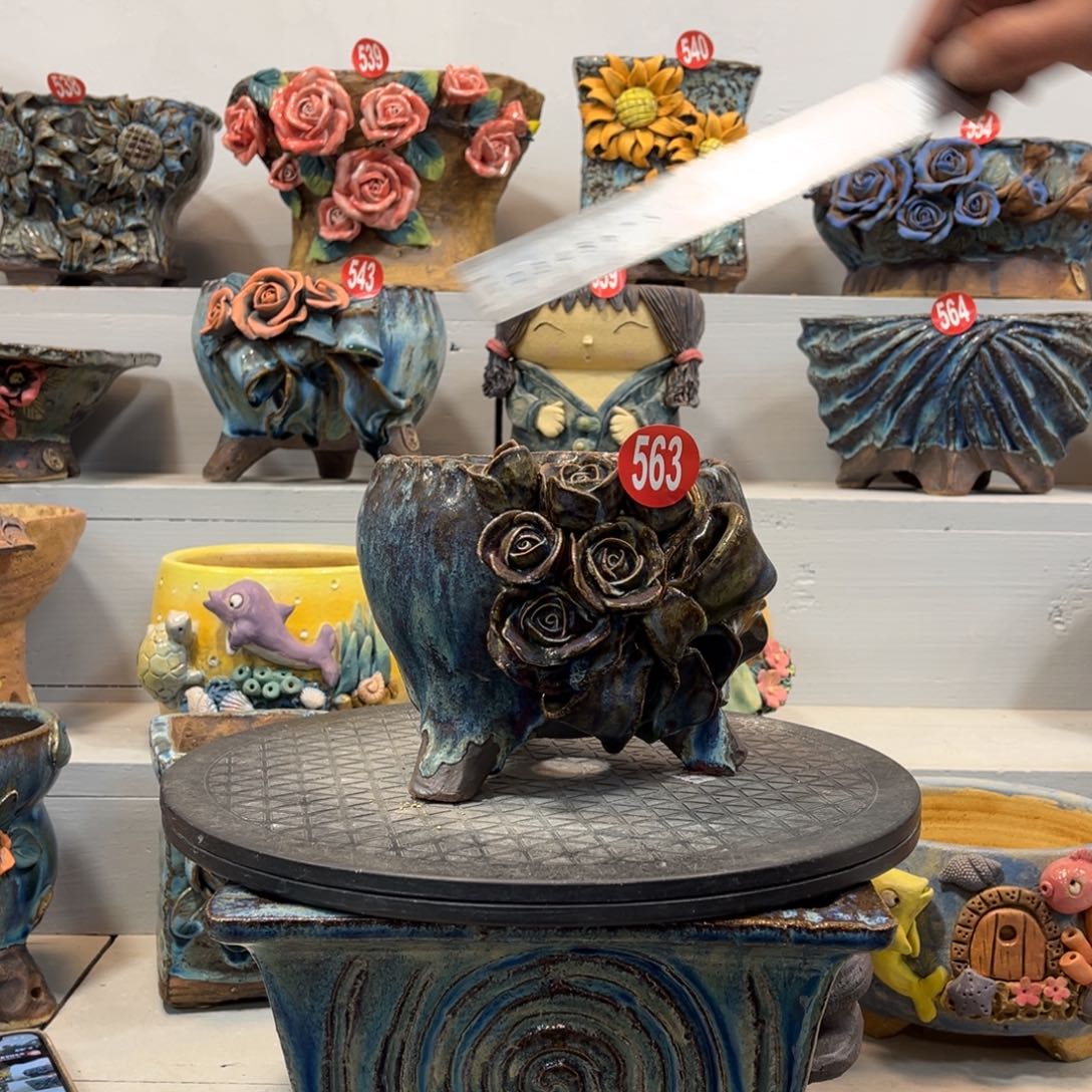 陶瓷微瑕563 陶然花盆