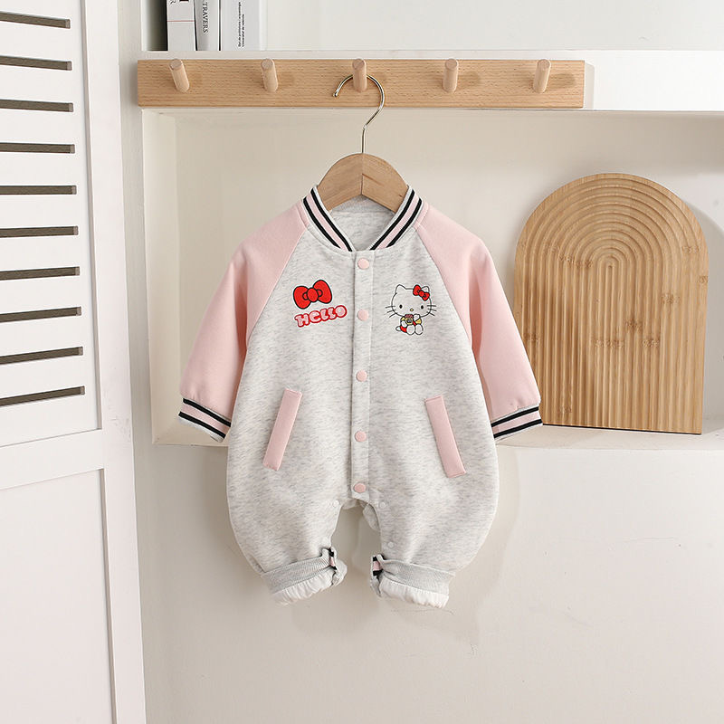 婴儿衣服连体衣春装女宝宝可爱哈衣超萌春秋季婴幼儿新款外出爬服