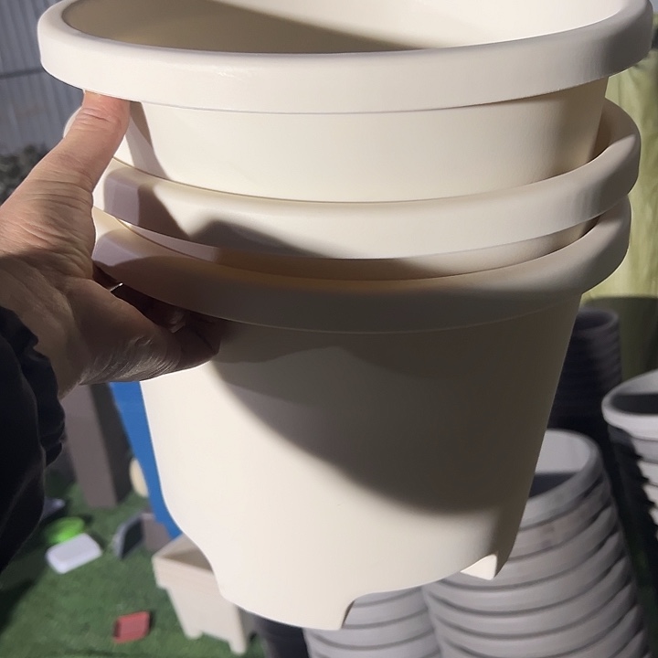 正品31外径24高米白圆球根3个盆