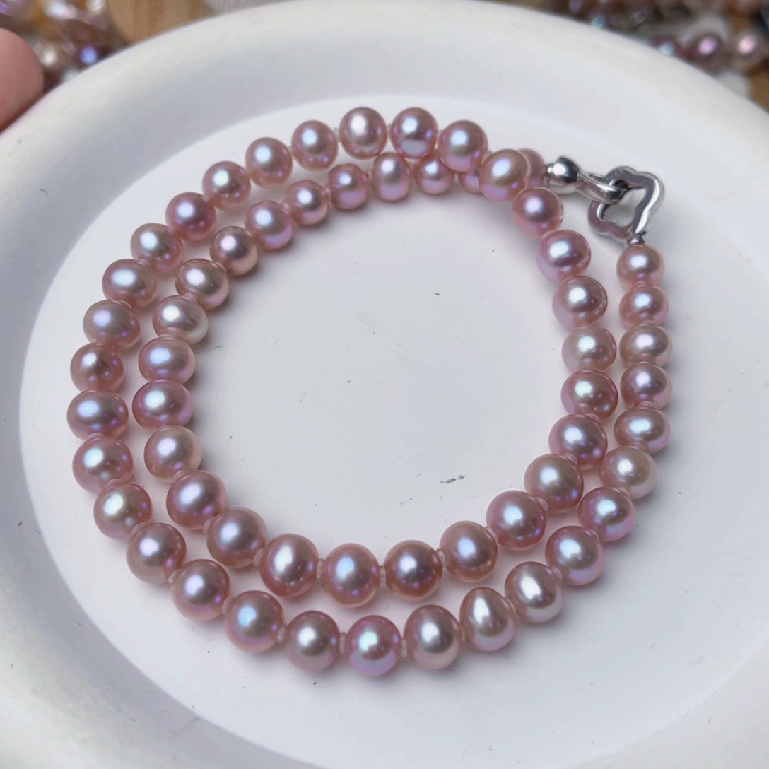 淡水珍珠未镶嵌颈饰白***?