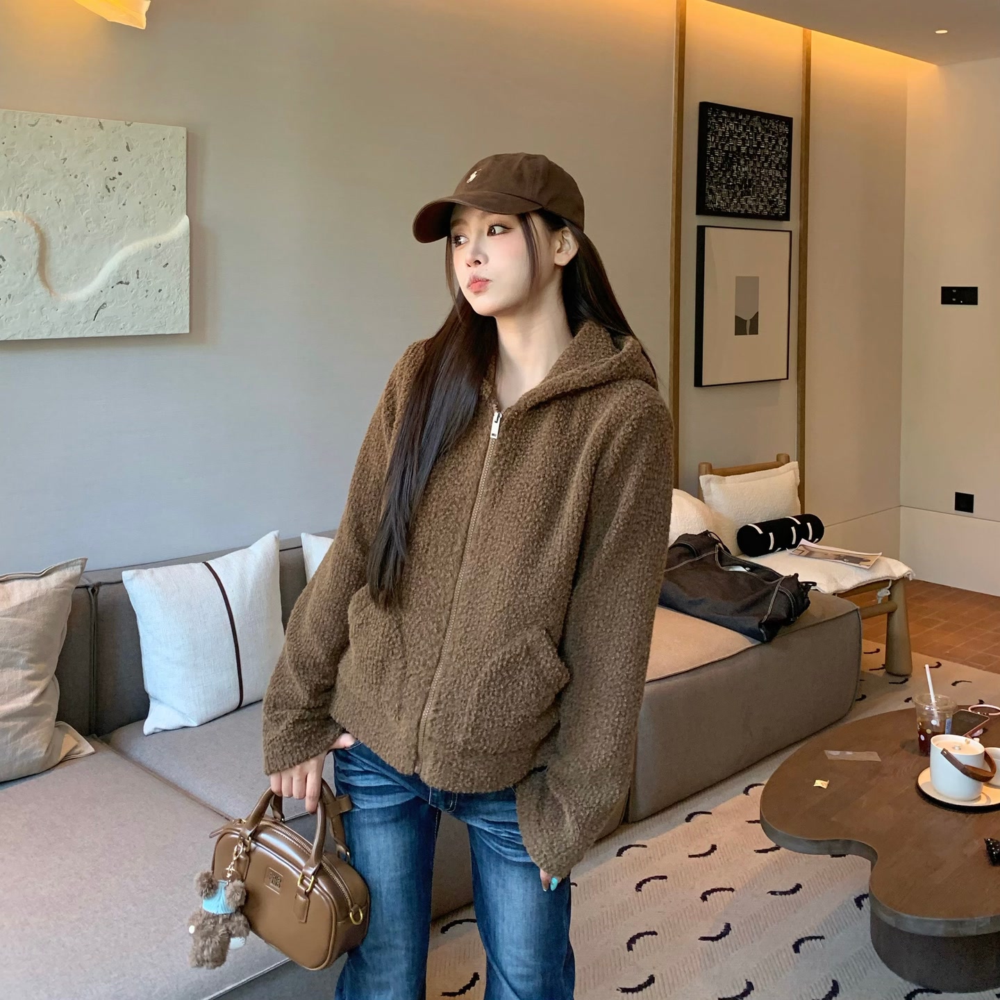 3MER  软糯糯加绒毛毛外套