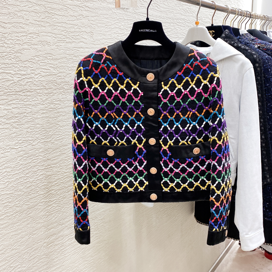 99新 Chanel/香奈儿 Chanel22S彩色编织外套