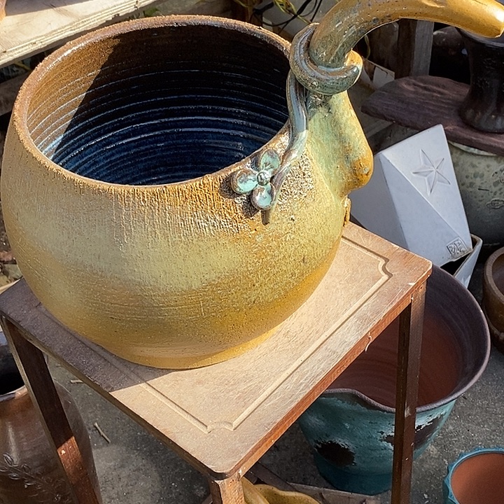 花盆紫砂口23.5深21无孔高度31