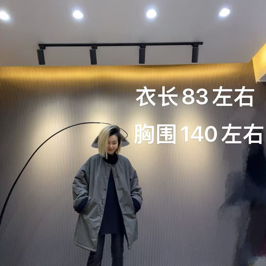 139#韩版圆领加毛棉服外套上衣