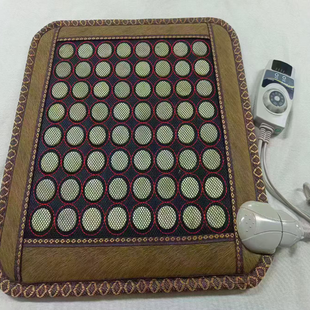 玉石加热坐垫锗石调温保健远红外理疗办公室家用舒适健康电热坐垫