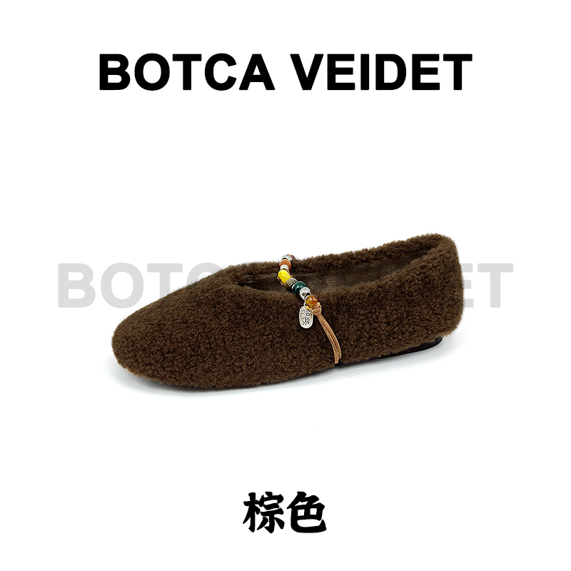 【波西米亚】安先生SHOES2025冬季新款时尚玛丽珍毛毛单鞋-F001