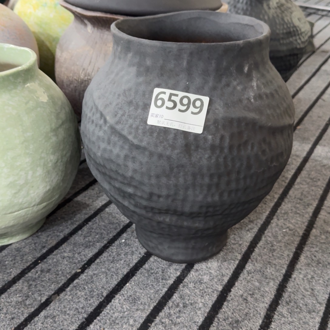 坦***叔摆件景德镇高温花瓶编码6599默认无孔