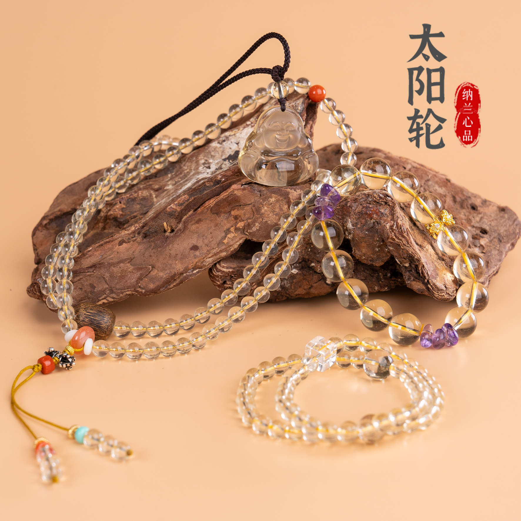 非金属布艺手链  【太阳轮】定制款单圈多圈黄色小众百搭手链