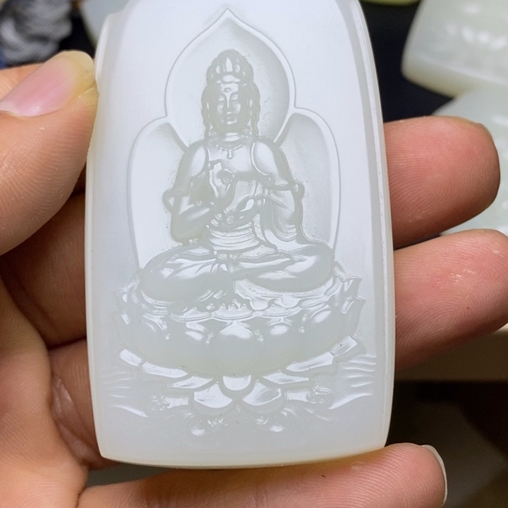 @***生观音厚13+卡4×7精品47大号观音高货精雕工艺a