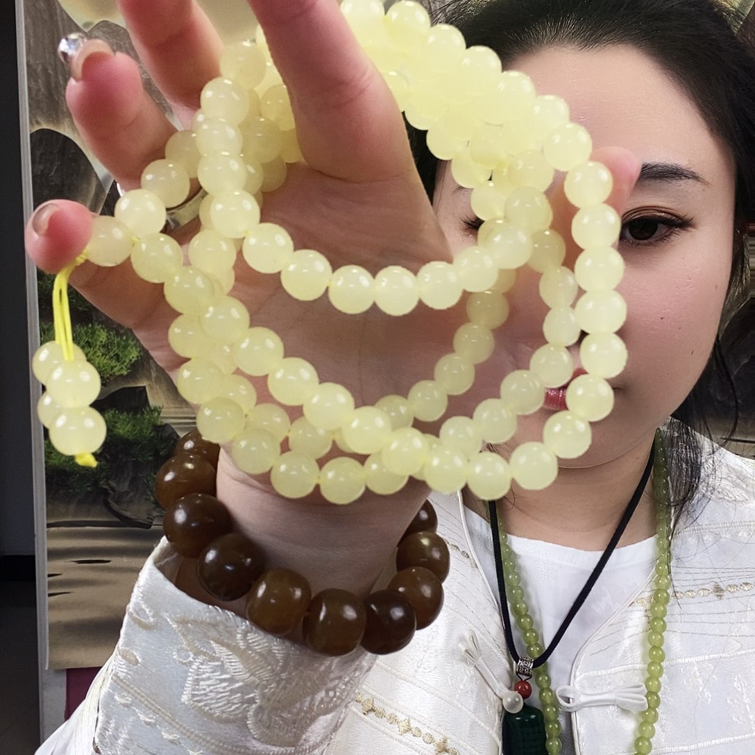 和田玉未镶嵌珠宝奇石多样性随机发一卡10。 108粒