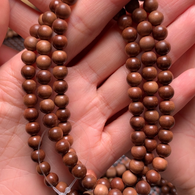 【闪购商品】檀香木手串/手链璇*0.6*108横纹沉水