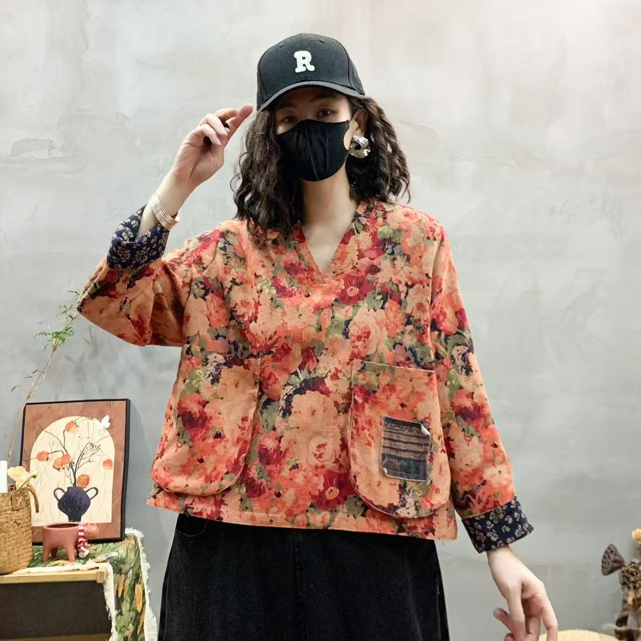 春秋洋气衬衫碎花薄款显瘦夏季时尚气质打底小衫上衣