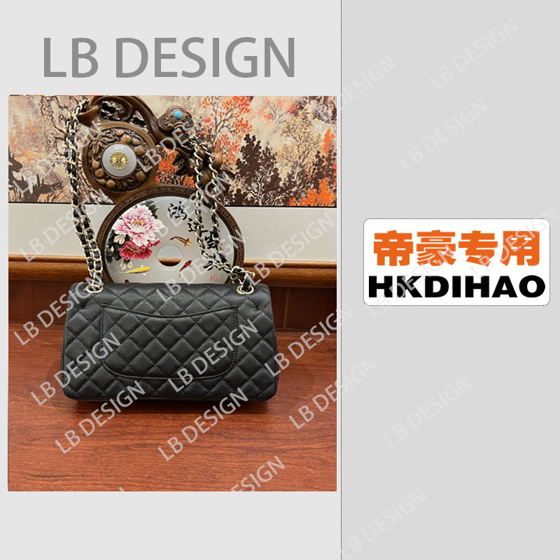 DESIGN【韩C236F黑色23CM】手工打造真皮高端定制女士包