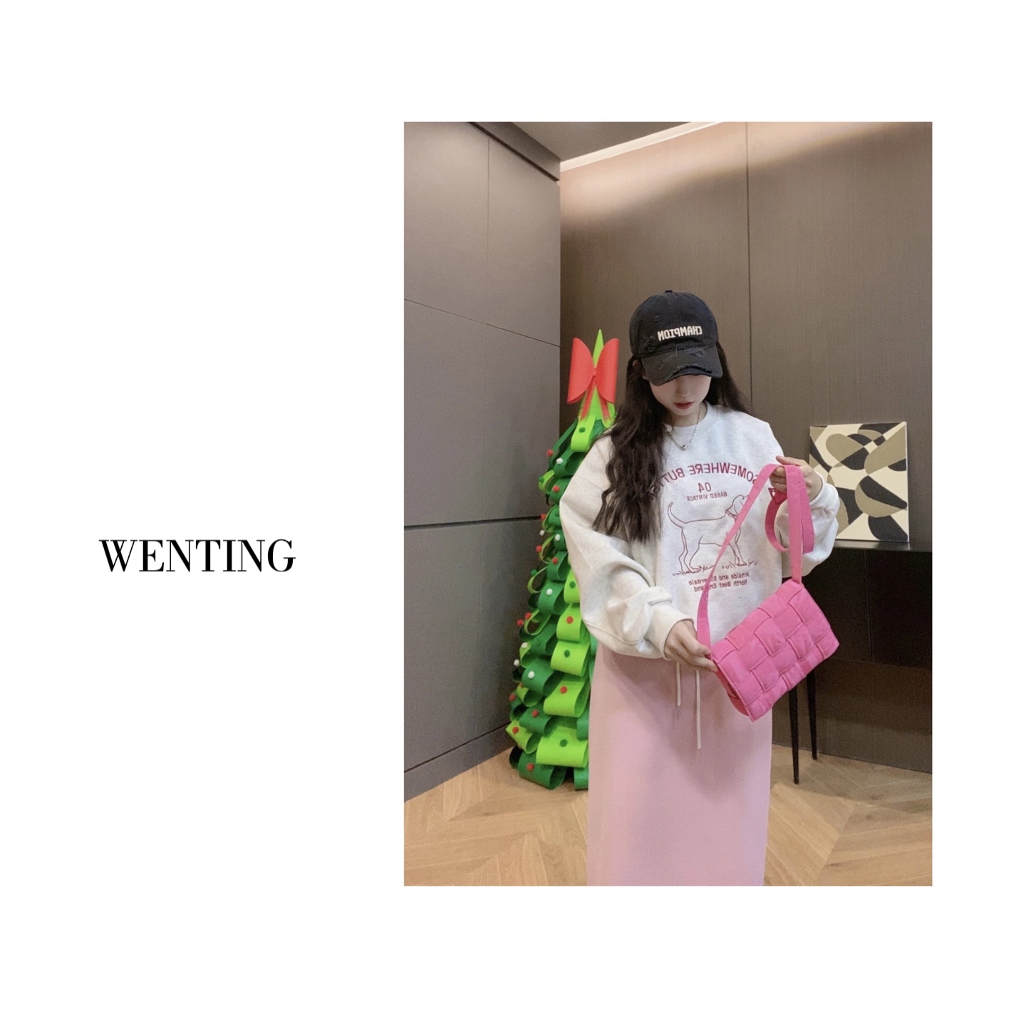 25早秋新款 韩系百搭可爱镂空小狗狗 百搭圆领卫衣女小个子