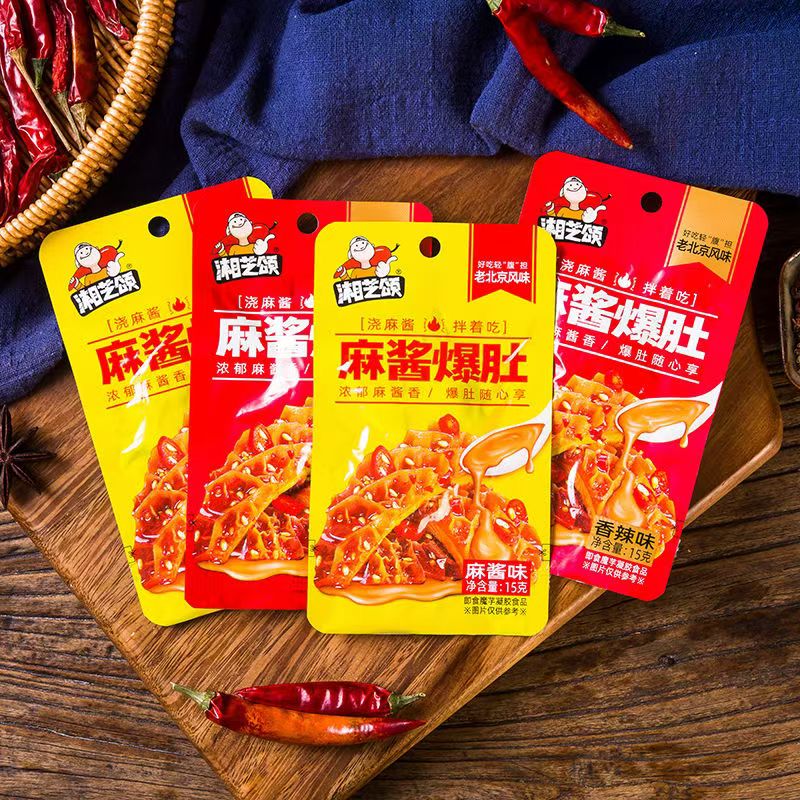 湖南特产麻酱爆肚脆魔芋制品休闲解馋零食魔芋爽素牛肚