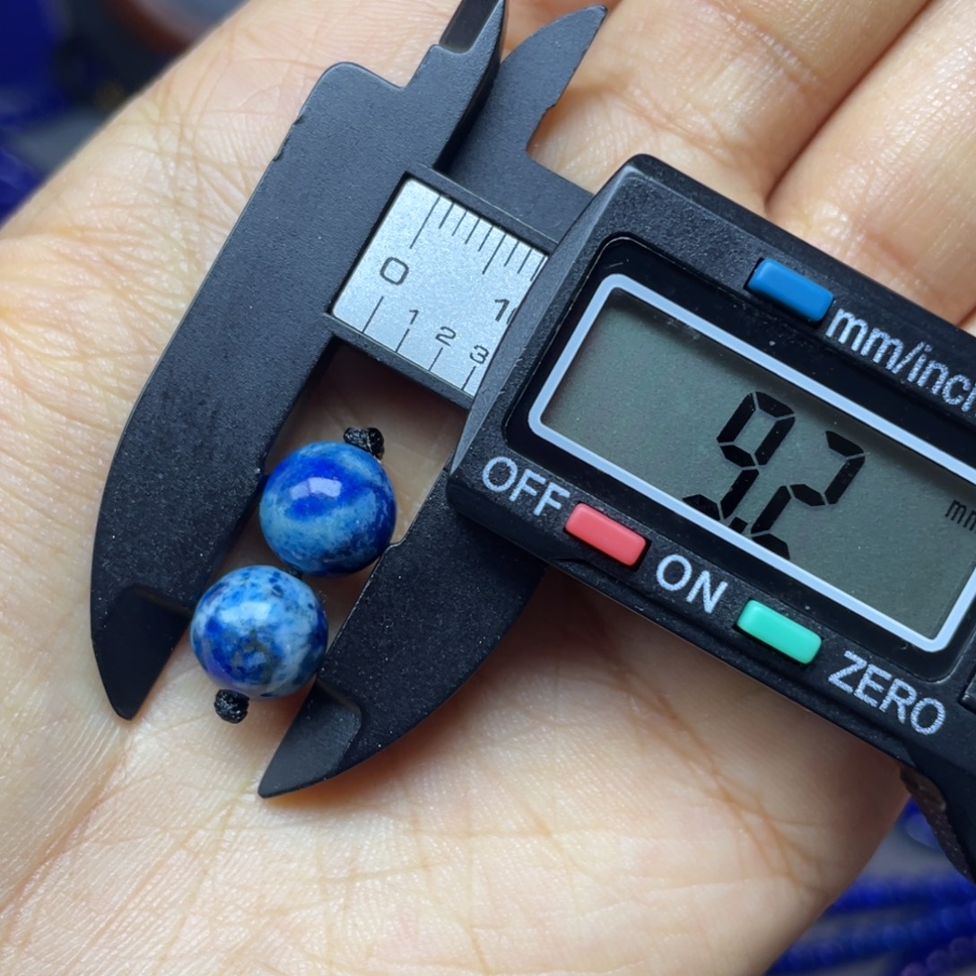 青金石未镶嵌9mm对珠