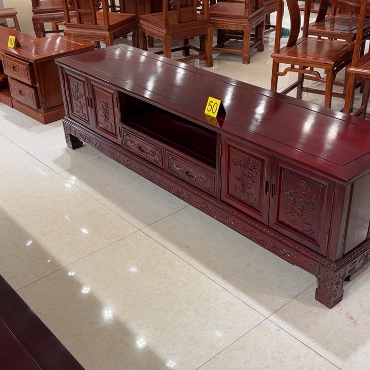 黑酸枝木类储物柜用****350高紫檀2米56高电视柜