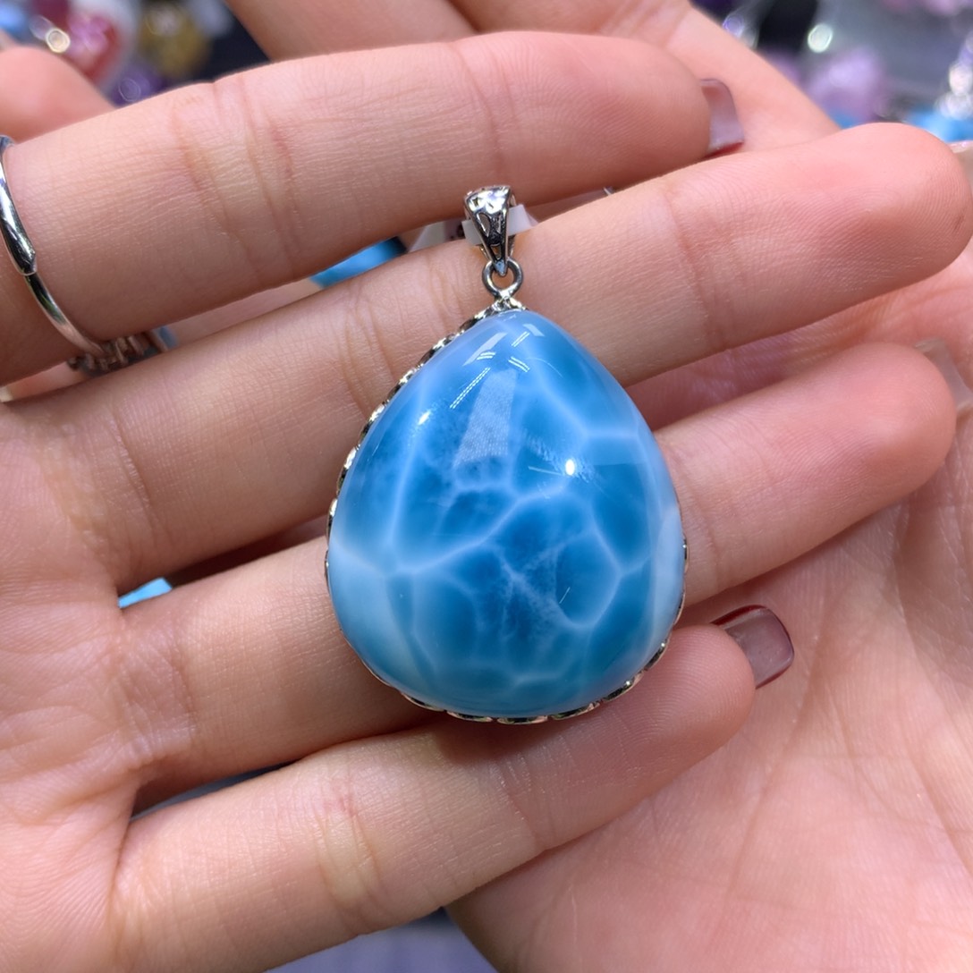 针钠钙石（海纹石）颈饰未镶嵌忧****6