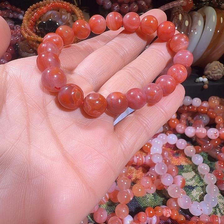 风***生玛瑙/玉髓未镶嵌手链