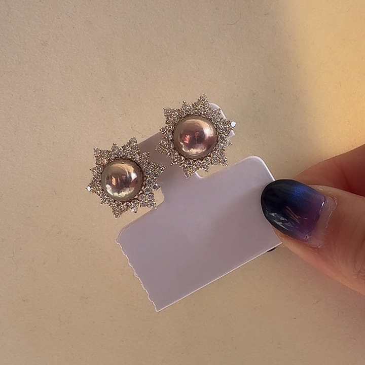 耳饰淡水珍珠银S925镶嵌