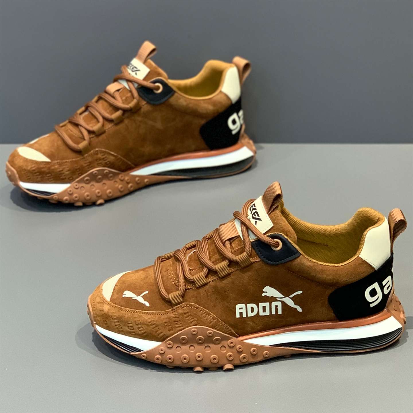 欧洲站男鞋2025秋季新款软底阿甘鞋真皮透气运动休闲鞋复古潮鞋子