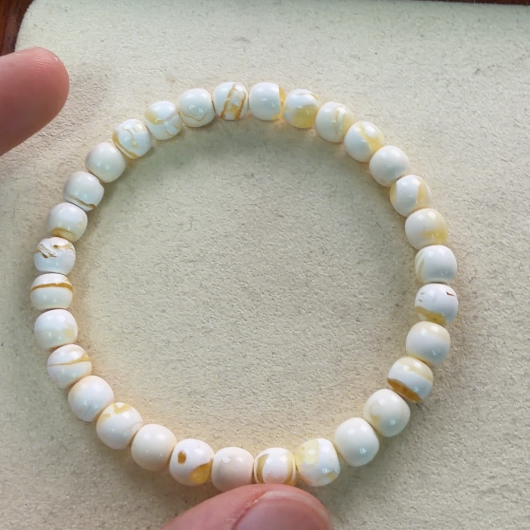 琥珀未镶嵌珠宝奇石6.5mm同料