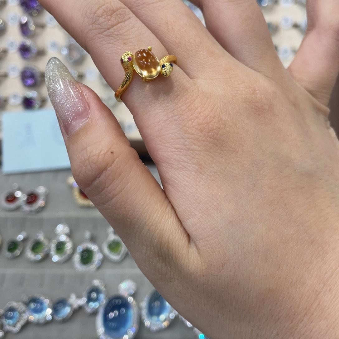 蛇纹石玉吊坠戒指手链银S925镶嵌超***奥