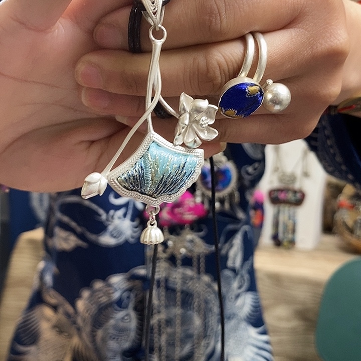 纯铜花岗石纯铜锡合金吊坠