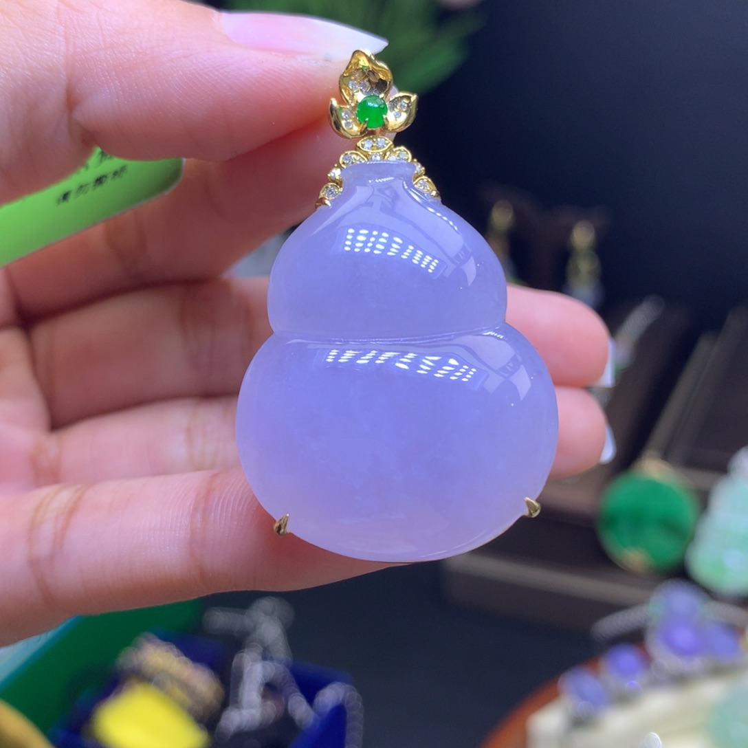 【闪购商品】翡翠颈饰18K金镶嵌翡翠