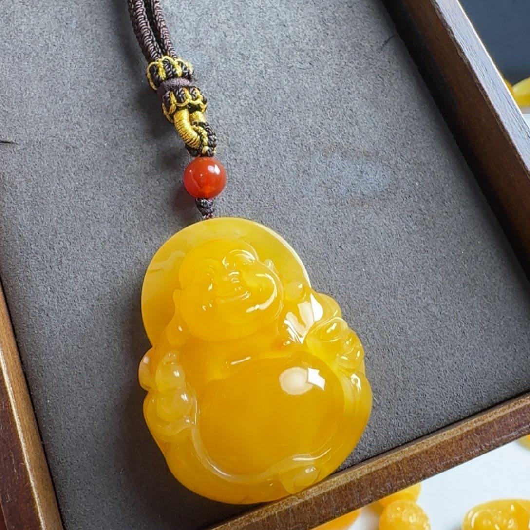 蜜蜡毛衣链未镶嵌