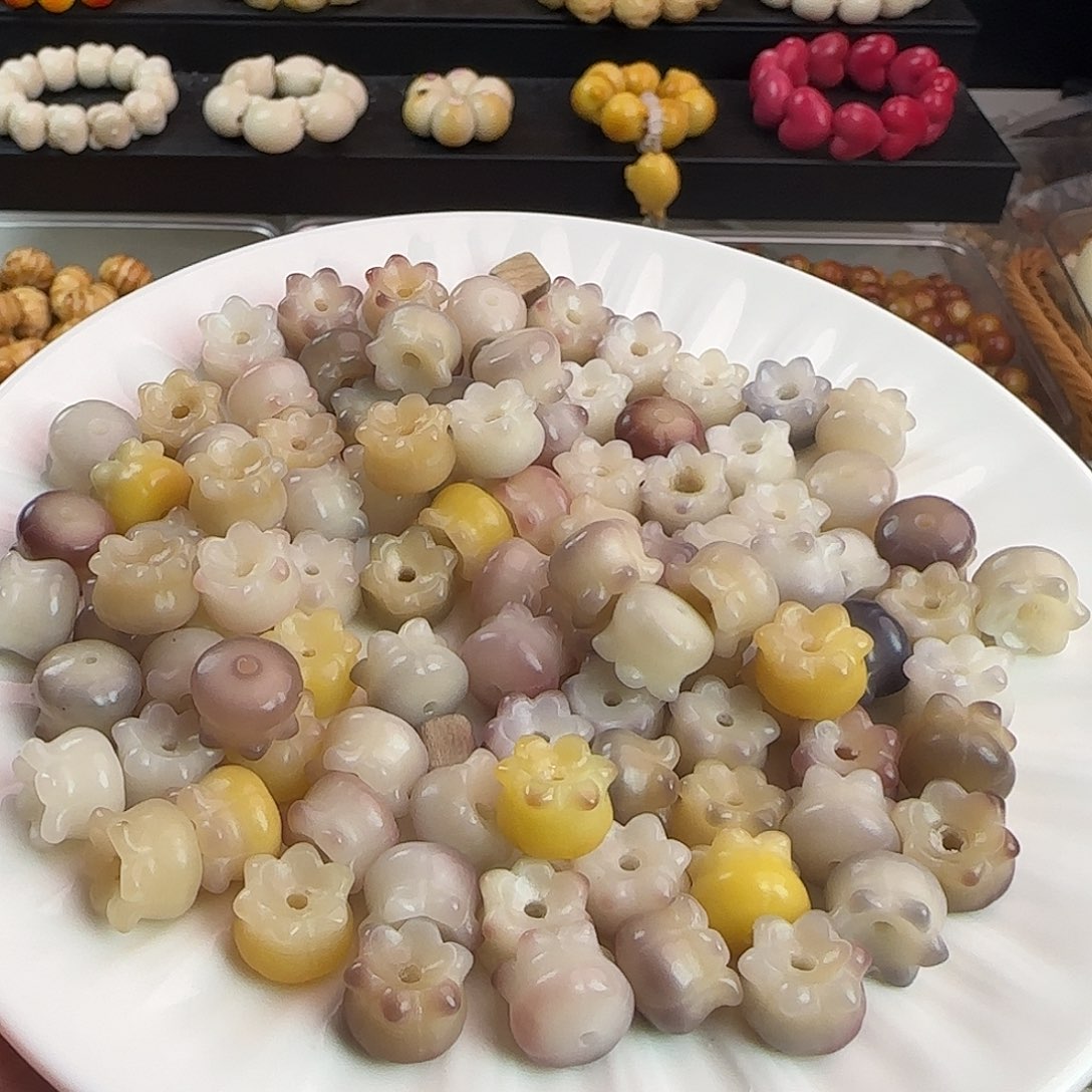 菩提根/象牙果手串卡12多肉葡萄铃兰花100颗批发