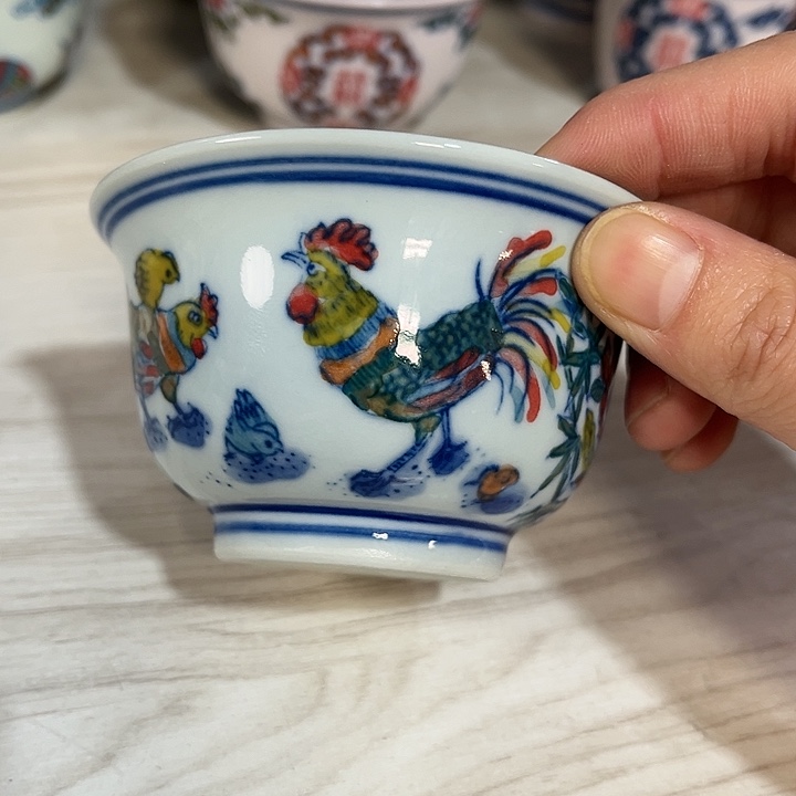 瓷片景德镇陶瓷，绿