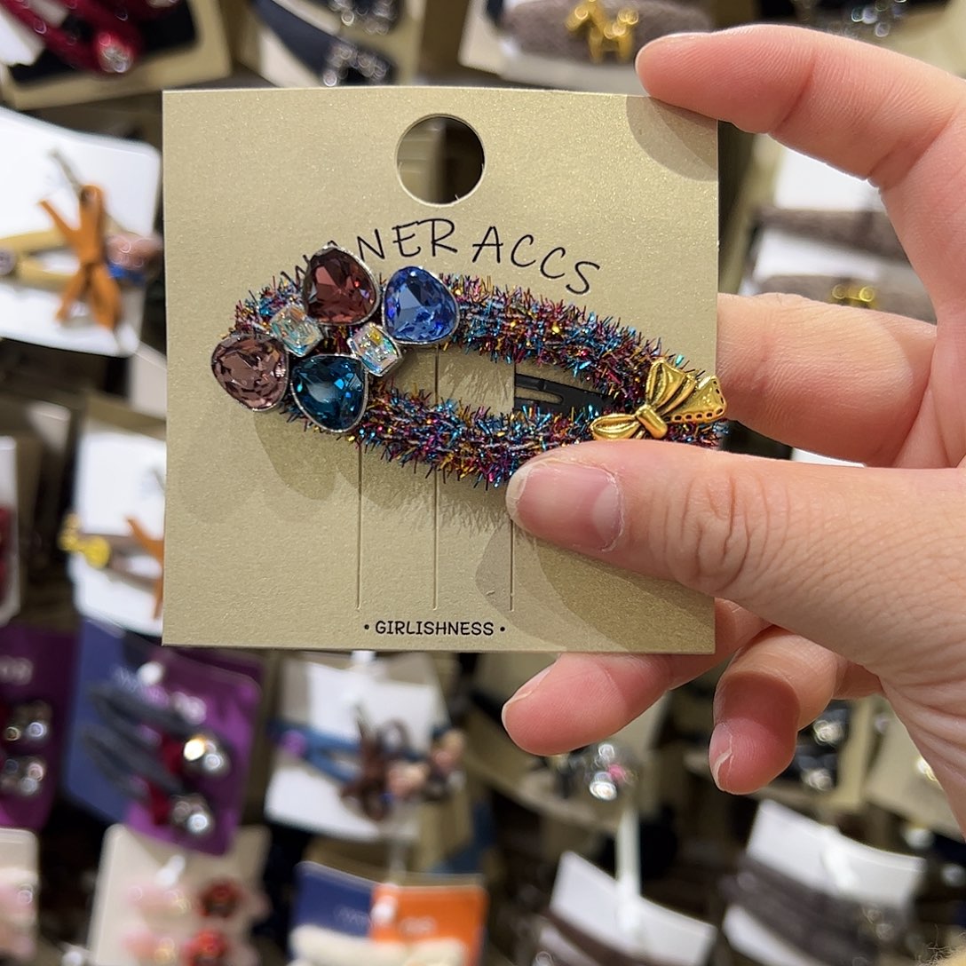 布艺非金属蝴蝶结钻拜拜夹