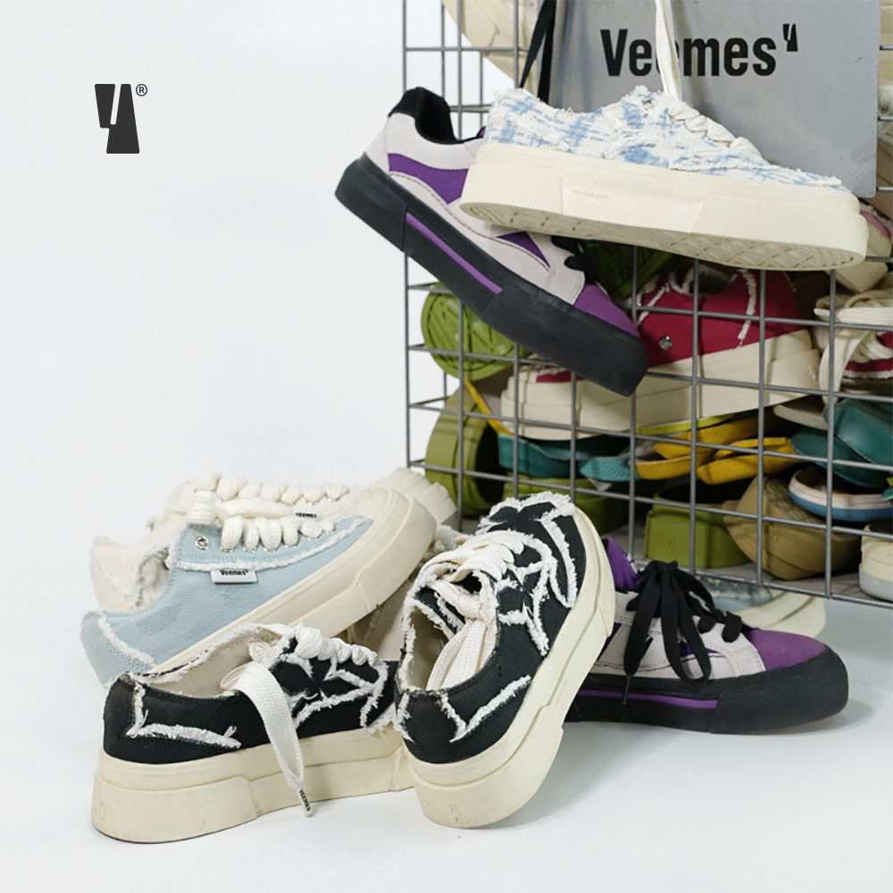 VEEMES【低价优惠】休闲小众百搭低帮透气鞋子通用帆布鞋板鞋同款
