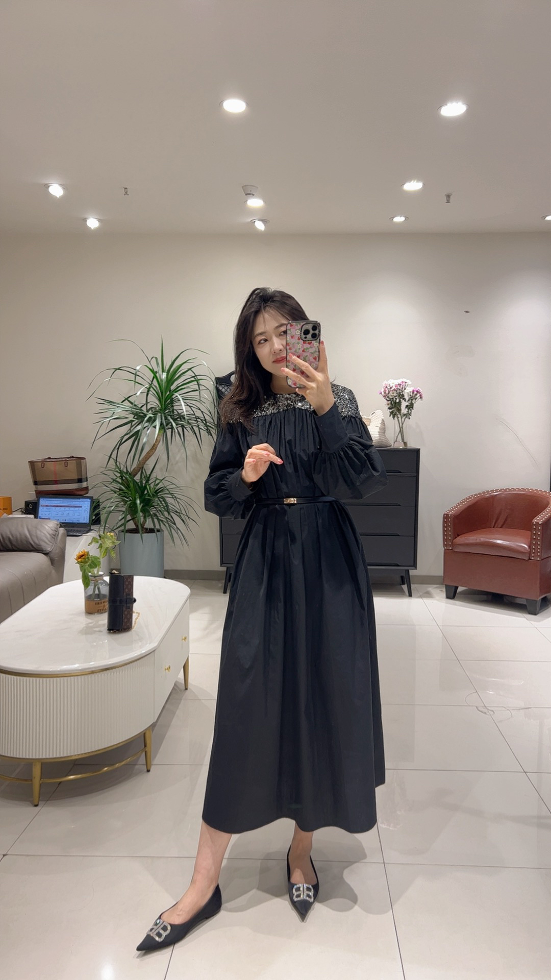 【雅祺YAQI】设计师款亮片连衣裙