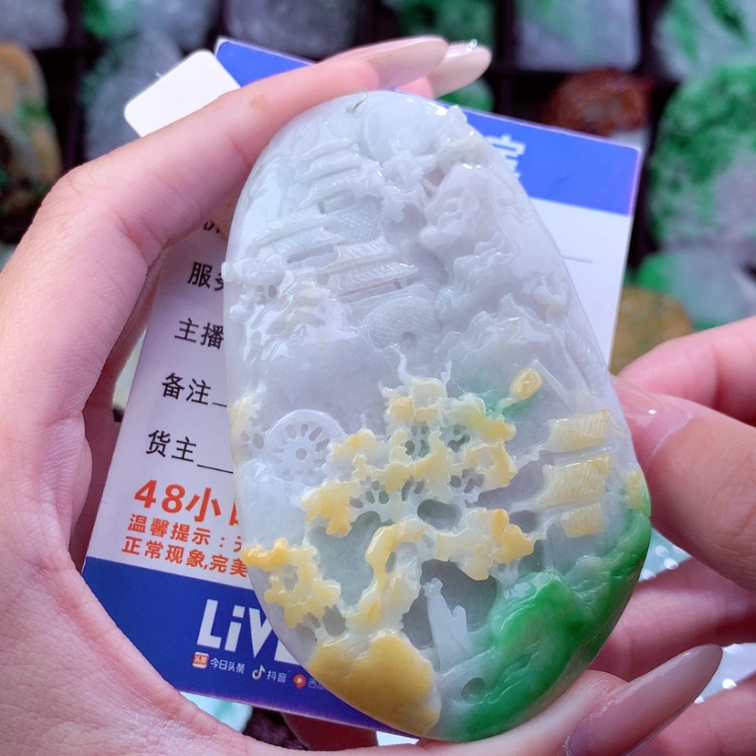 【闪购商品】翡翠颈饰未镶嵌风**寒天然