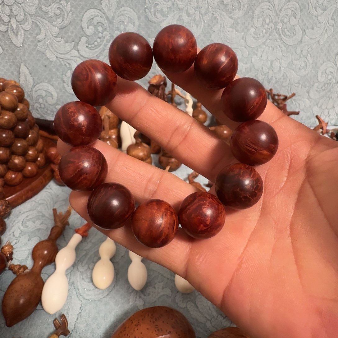 优***夙木火琉璃精品2.0手串