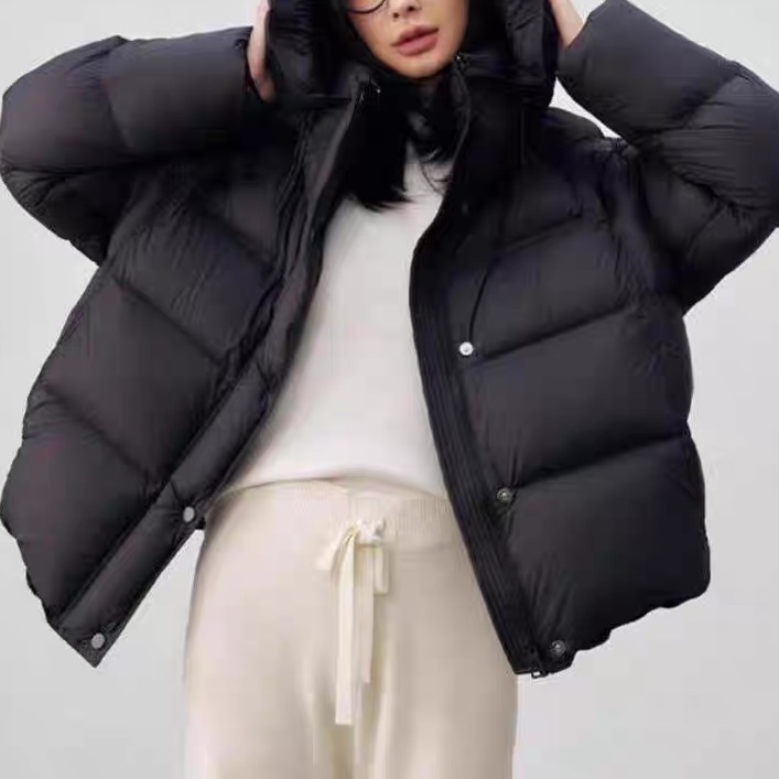 （欣姐臻选）短款冬季新款连帽宽松面包服加厚保暖外套8933