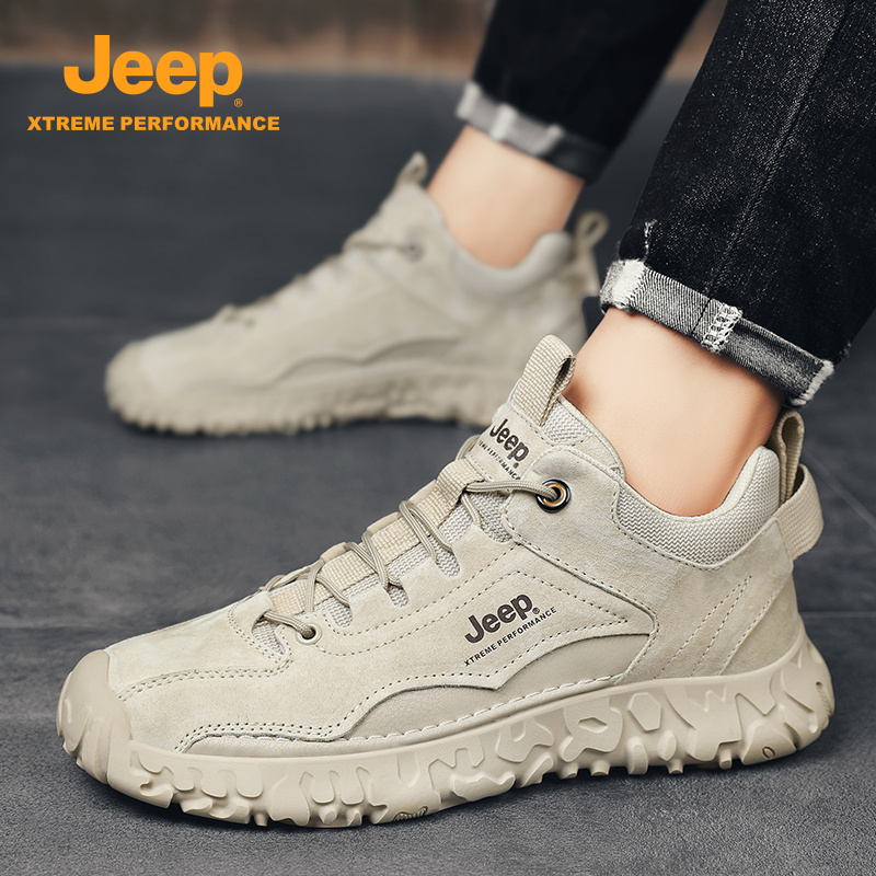 JEEP/吉普男鞋春季户外工装军旅风休闲运动鞋男士耐磨防滑工作鞋