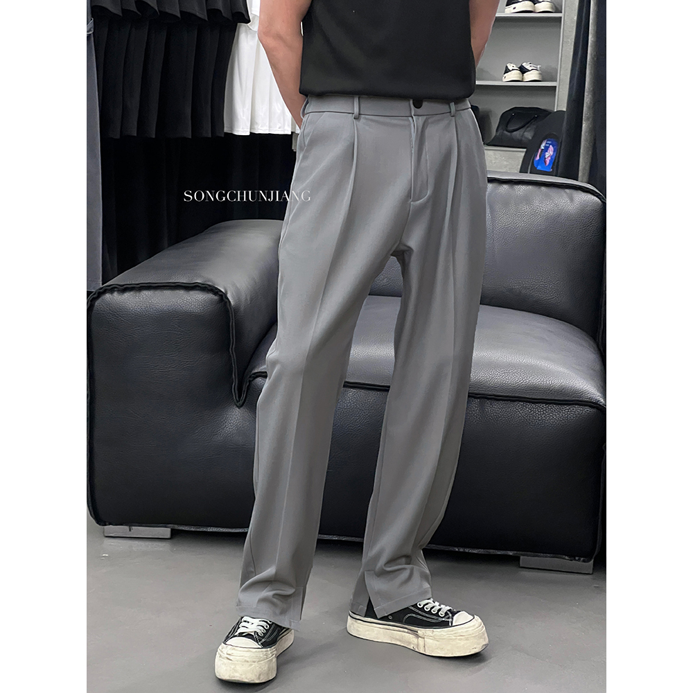 宋春江同款春夏薄款直筒西裤透气简约休闲高级感显瘦长裤男生