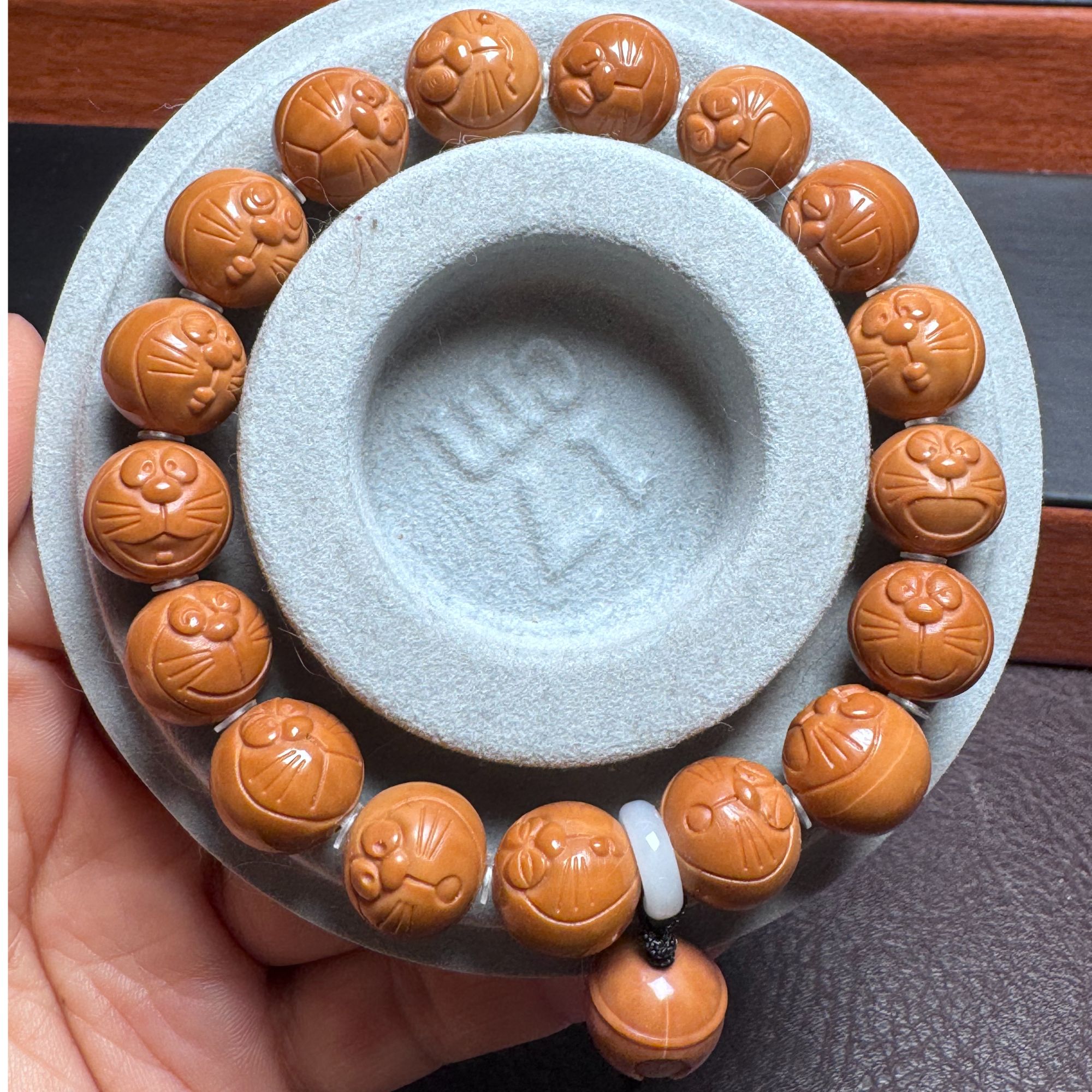 猴头哆啦A梦文玩手串12mm