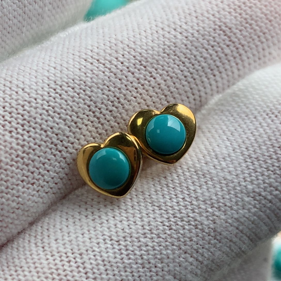 绿松石配饰银S925镀金镶嵌