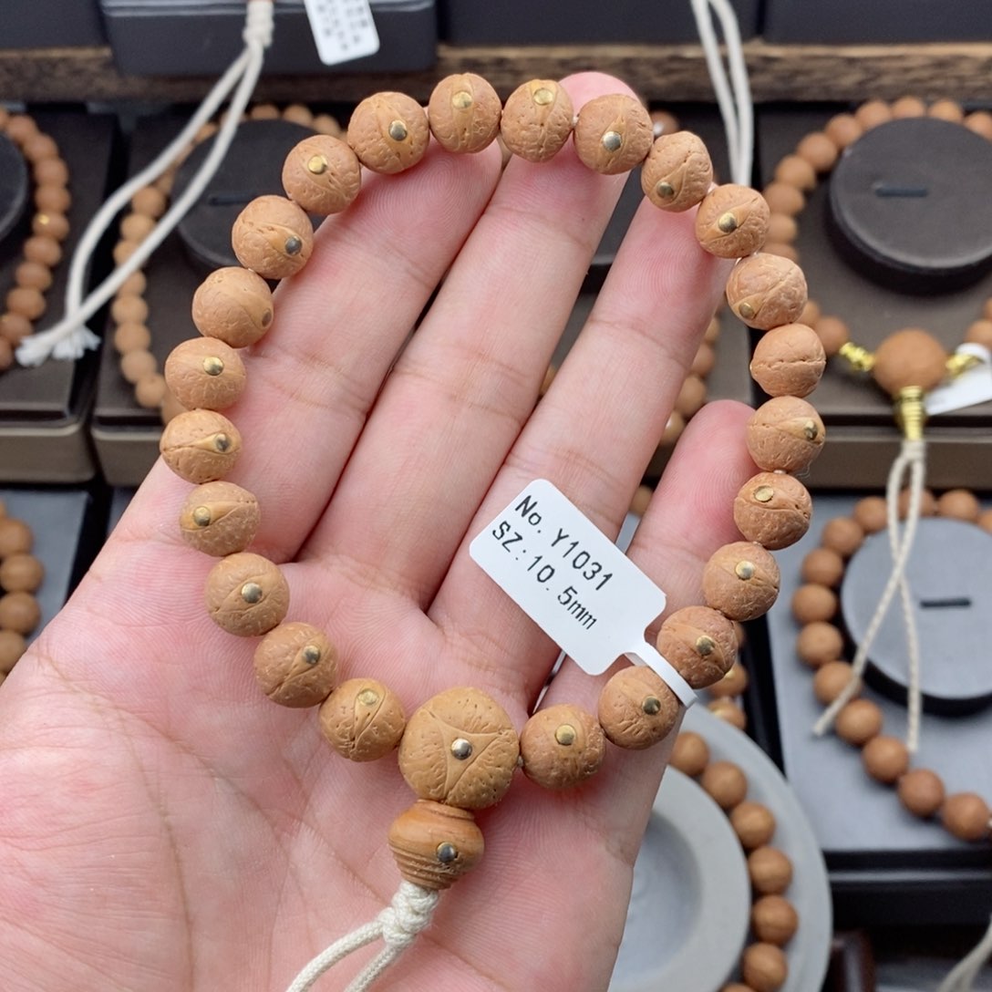 手串凤眼菩提10.5mm铜钉