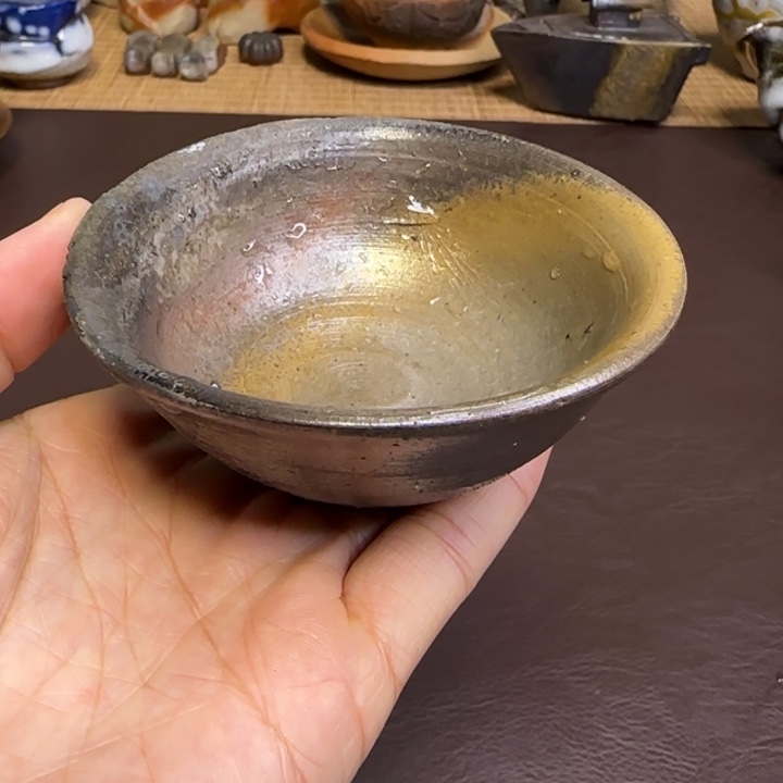 备前烧作品备前烧竹内靖之口沿瑕疵