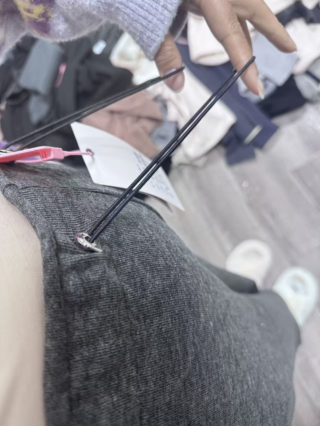 外穿直筒糯米裤孕妇裤秋冬季加绒裤子窄版直筒高腰可调节不嘞肚冬