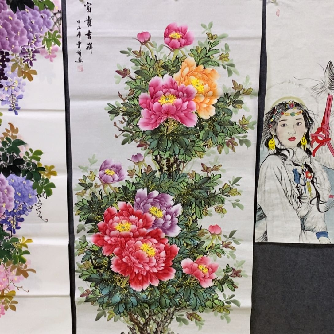 国画尺寸140✖️70四尺手绘画