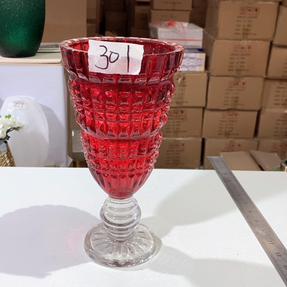 玻璃301高24口12玻璃花瓶嘎嘎好看玻璃花瓶