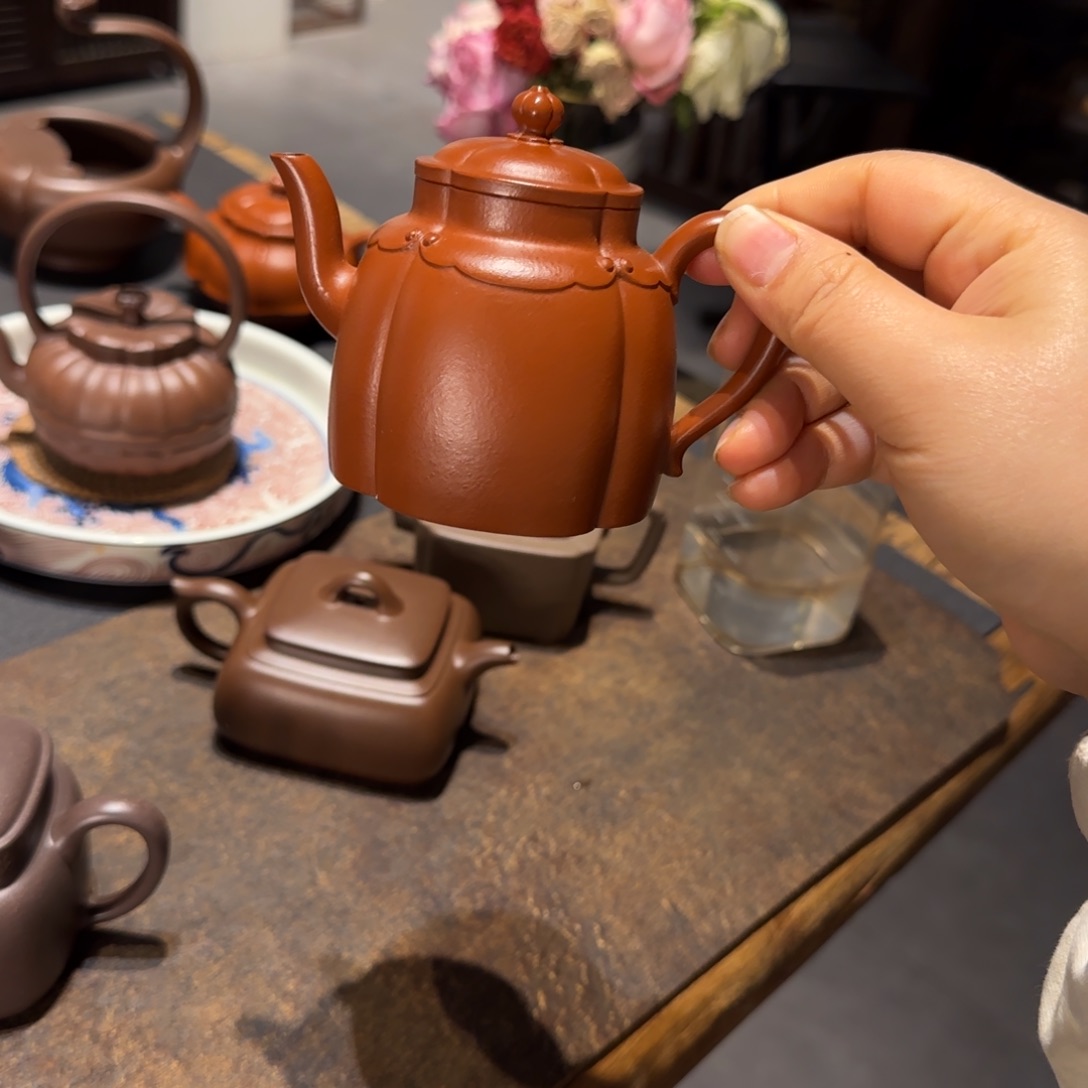 紫砂茶壶加*紫砂壶静修如意